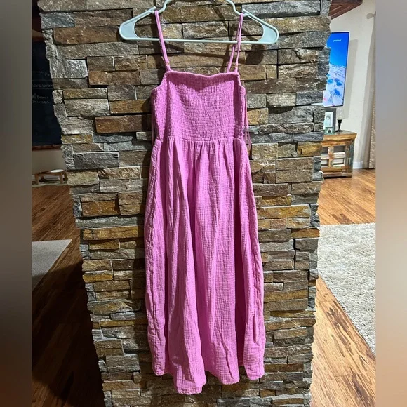strapless open back dress Billabong Take A Look Dress - Bright Rose main image 0